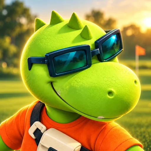 The Lip Pillow Run lizard in sunglasses, ready for the country club.